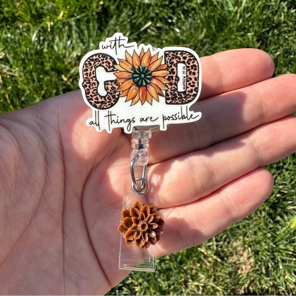 Bible Verse Christian Quote Nurse Retractable Badge Holder Christmas Gift